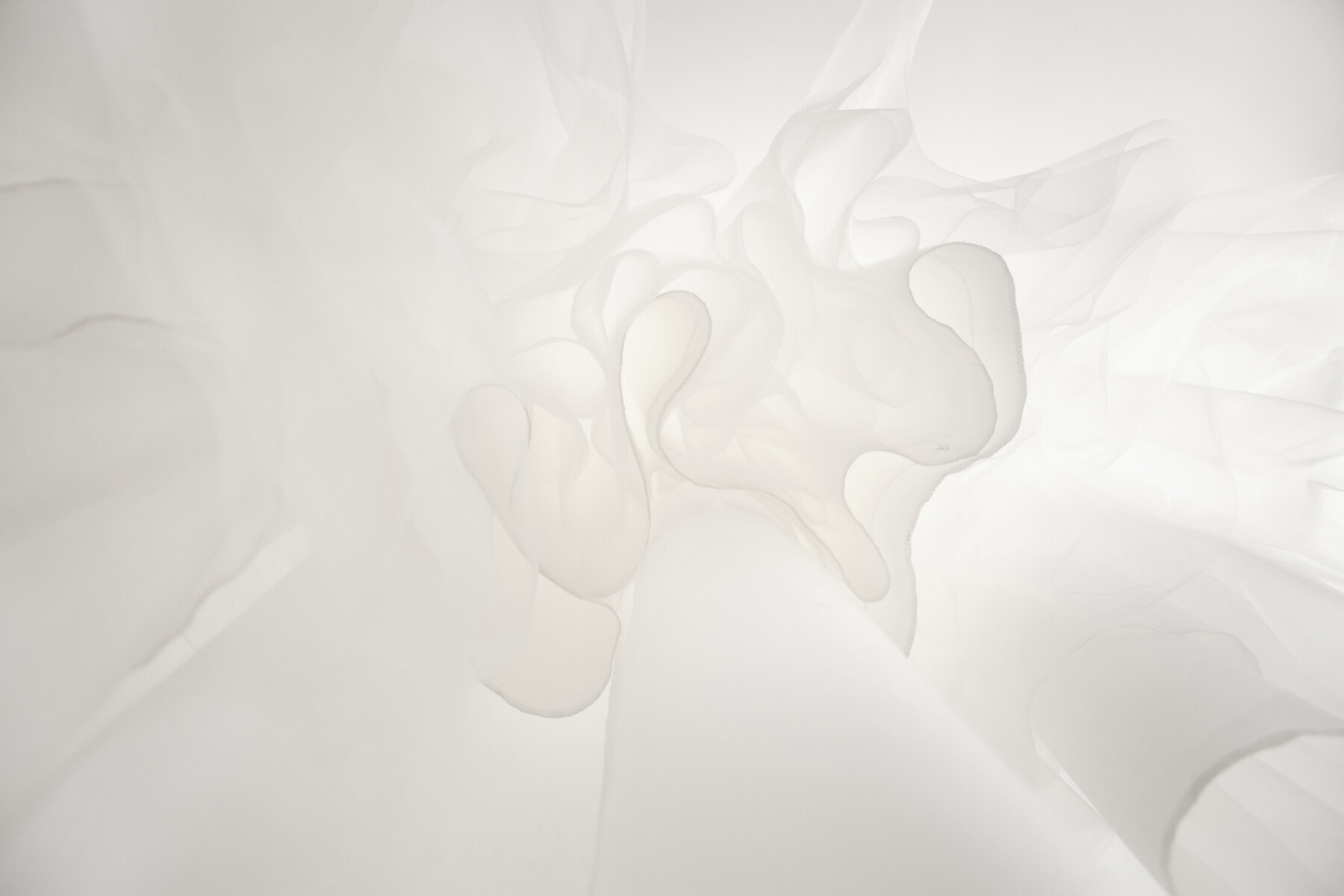 Bottom view of wedding dress